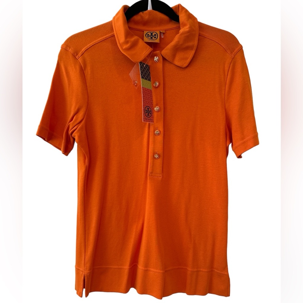 ⭐️NWT⭐️Tory Burch Orange Short Sleeve Polo